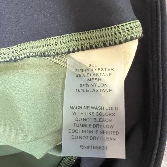 NEW Johnny Was Calme Endurance Mesh Inset Green Bronze Performance Leggings Sz S - Picture 7 of 13